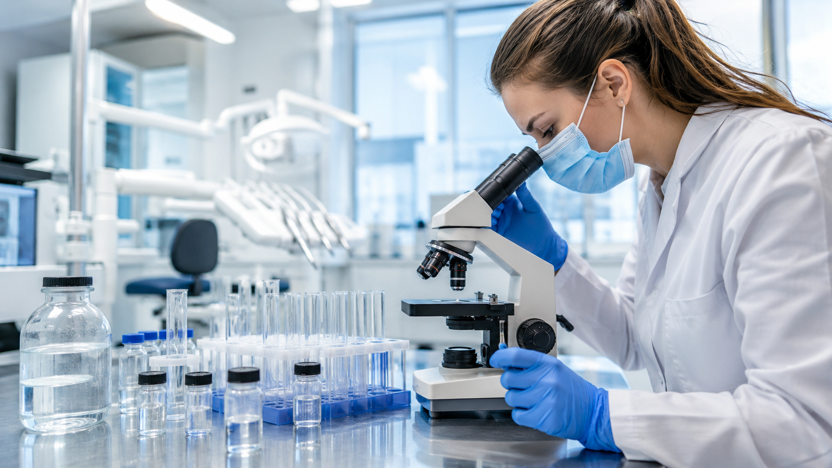 Análisis microbiológico de muestras de agua de clínica dental en laboratorio acreditado ENAC